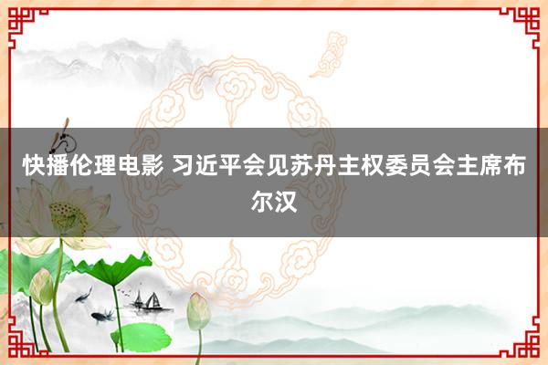 快播伦理电影 习近平会见苏丹主权委员会主席布尔汉