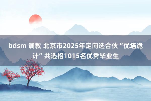 bdsm 调教 北京市2025年定向选合伙“优培诡计”共选招1015名优秀毕业生