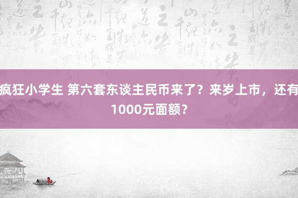 疯狂小学生 第六套东谈主民币来了？来岁上市，还有1000元面额？