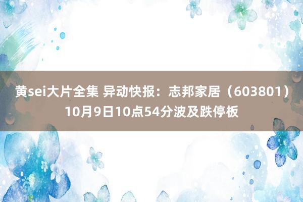 黄sei大片全集 异动快报：志邦家居（603801）10月9日10点54分波及跌停板