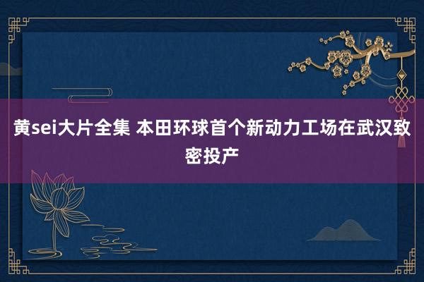 黄sei大片全集 本田环球首个新动力工场在武汉致密投产