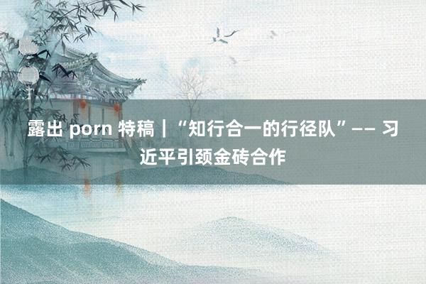 露出 porn 特稿｜“知行合一的行径队”—— 习近平引颈金砖合作