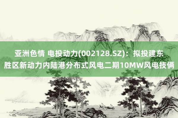 亚洲色情 电投动力(002128.SZ)：拟投建东胜区新动力内陆港分布式风电二期10MW风电技俩