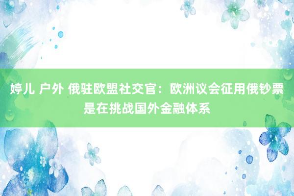 婷儿 户外 俄驻欧盟社交官：欧洲议会征用俄钞票是在挑战国外金融体系