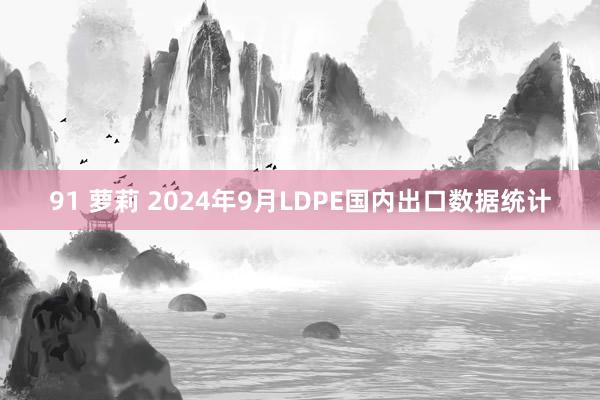 91 萝莉 2024年9月LDPE国内出口数据统计