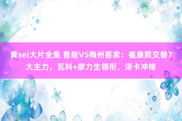 黄sei大片全集 鲁能VS梅州客家：崔康熙交替7大主力，瓦科+廖力生领衔，泽卡冲锋