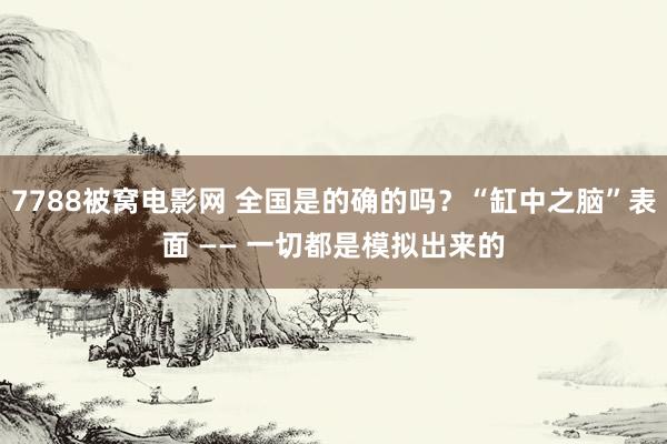 7788被窝电影网 全国是的确的吗？“缸中之脑”表面 —— 一切都是模拟出来的